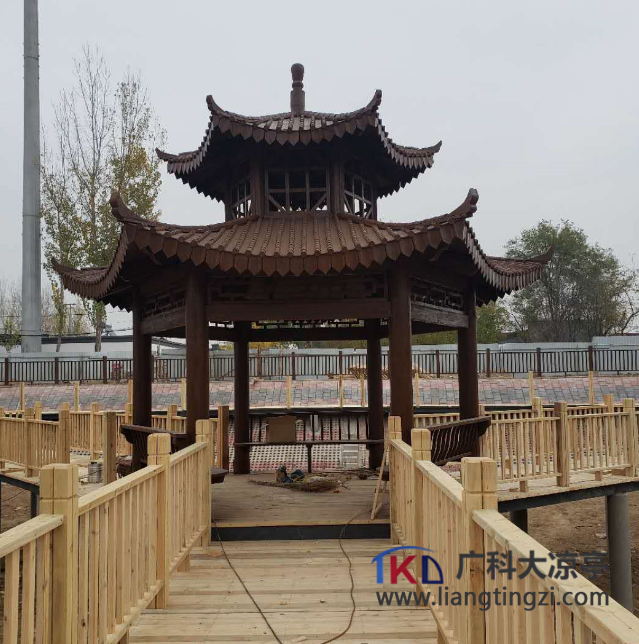 防腐木凉亭6